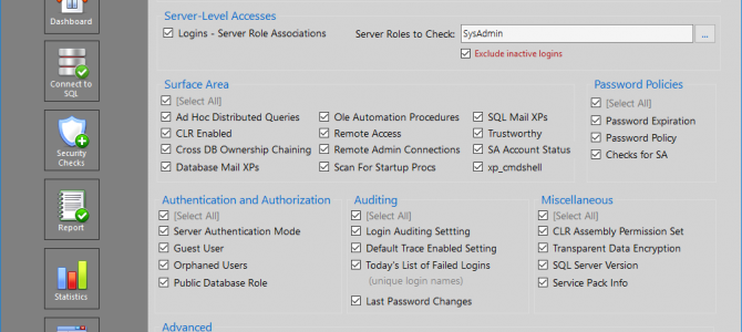 Sneak Peek of SQLArtBits DBA Security Advisor v2.0 Sneak Peek of SQLArtBits DBA Security Advisor v2.0