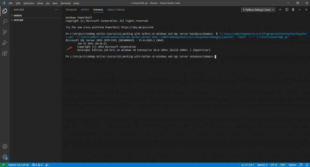 How to Connect to SQL Server Databases from a Python Program - SQLNetHub image.