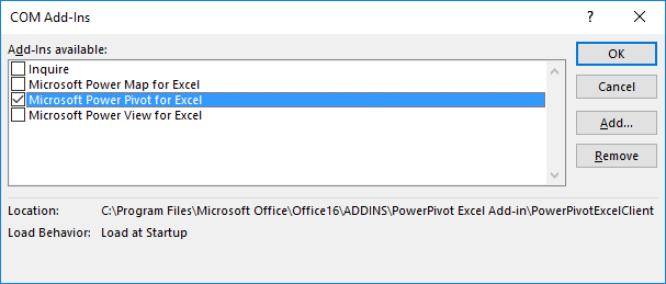 How to Enable PowerPivot in Excel 2016 or Later - Article on SQLNetHub